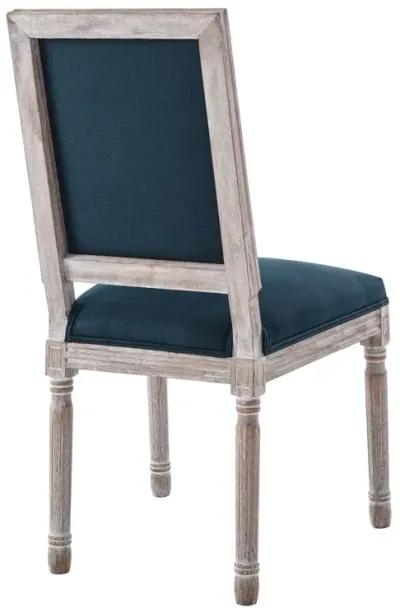 Court French Vintage Upholstered Fabric Dining Side Chair