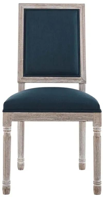 Court French Vintage Upholstered Fabric Dining Side Chair