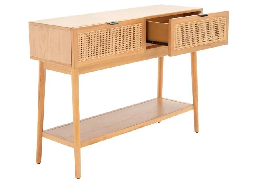 BAISLEY 2 DRAWER RATTAN CONSOLE TABLE