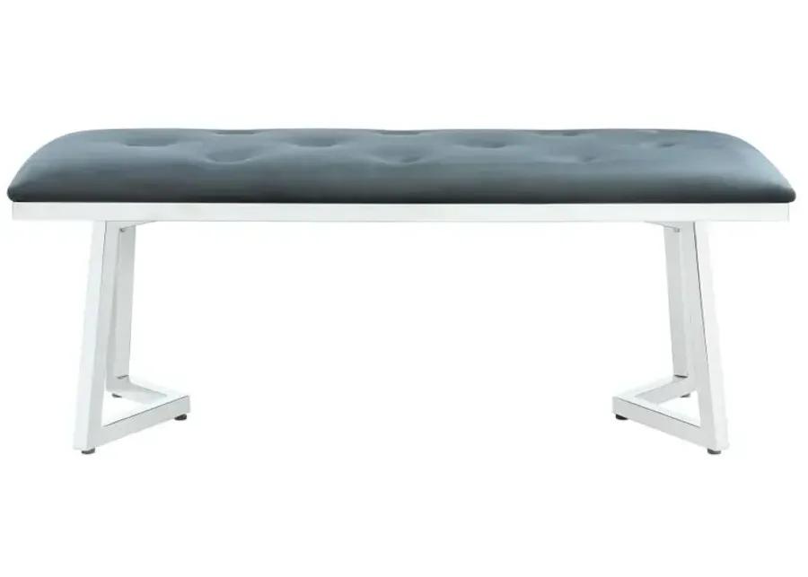 Beaufort Upholstered Tufted Bench Dark Grey