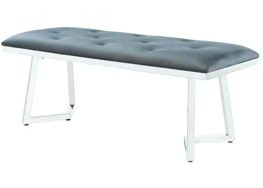 Beaufort Upholstered Tufted Bench Dark Grey