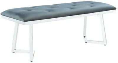 Beaufort Upholstered Tufted Bench Dark Grey