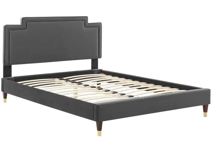 Liva Performance Velvet Queen Bed