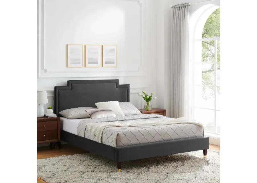 Liva Performance Velvet Queen Bed