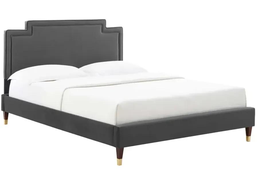 Liva Performance Velvet Queen Bed