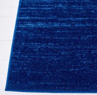 Adirondack Contemporary Light Blue / Dark Blue 8' X 8' Square Powerloomed Rug