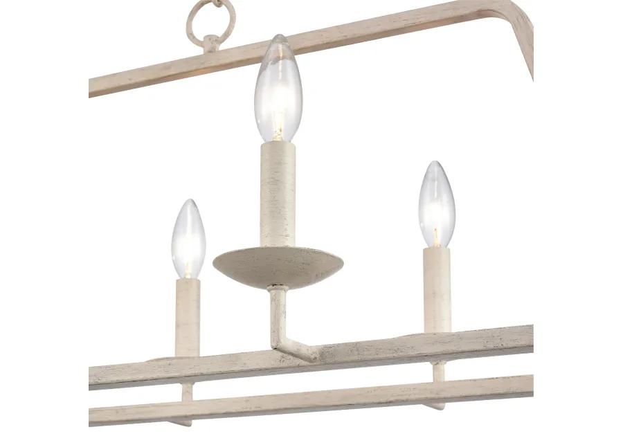 Joanie 34'' Wide 6-Light Linear Chandelier - Antique White