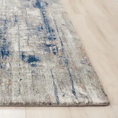 Anatolia Blue Abstract Recycled Polyester 8' x 10' Rectangle Rug