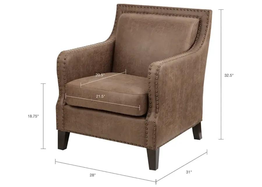 INK+IVY Shasta Brown Accent Chair