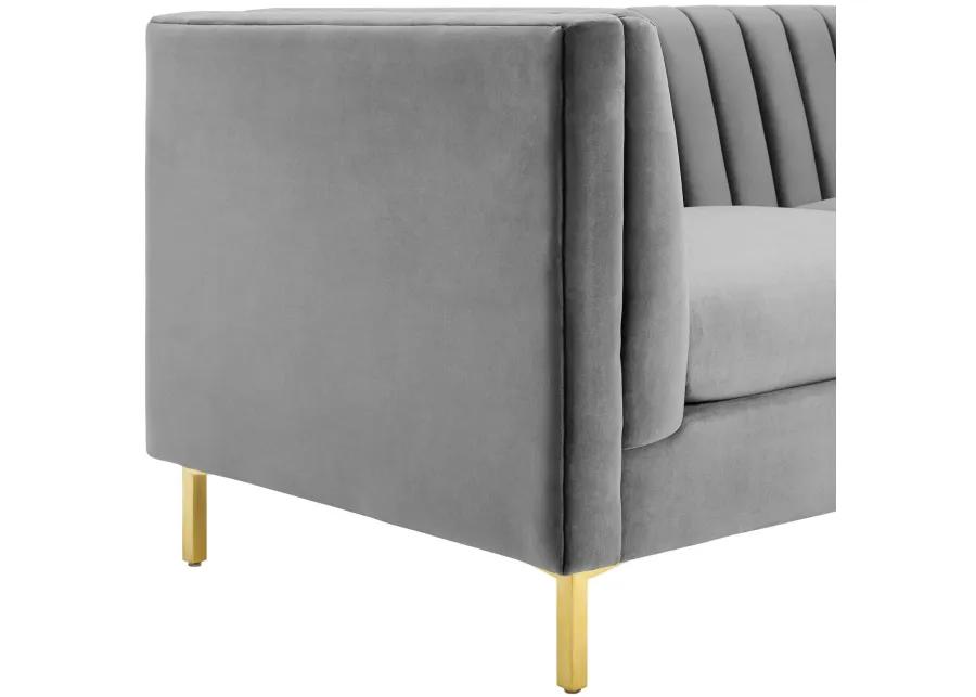 Ingenuity Channel Tufted Performance Velvet Sofa