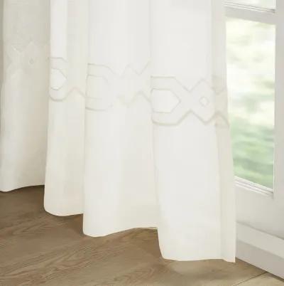 Croscill Classics Cornelli White Embroidery Curtain Panel (Single)