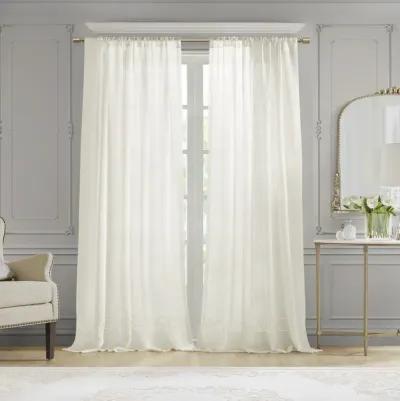 Croscill Classics Cornelli White Embroidery Curtain Panel (Single)