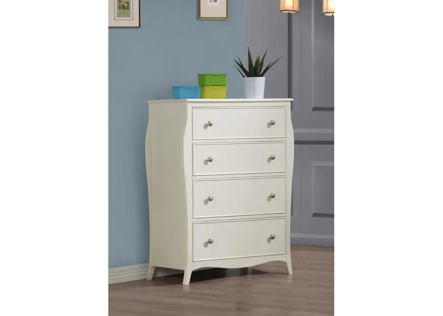 Dominique 4-drawer Chest Cream White