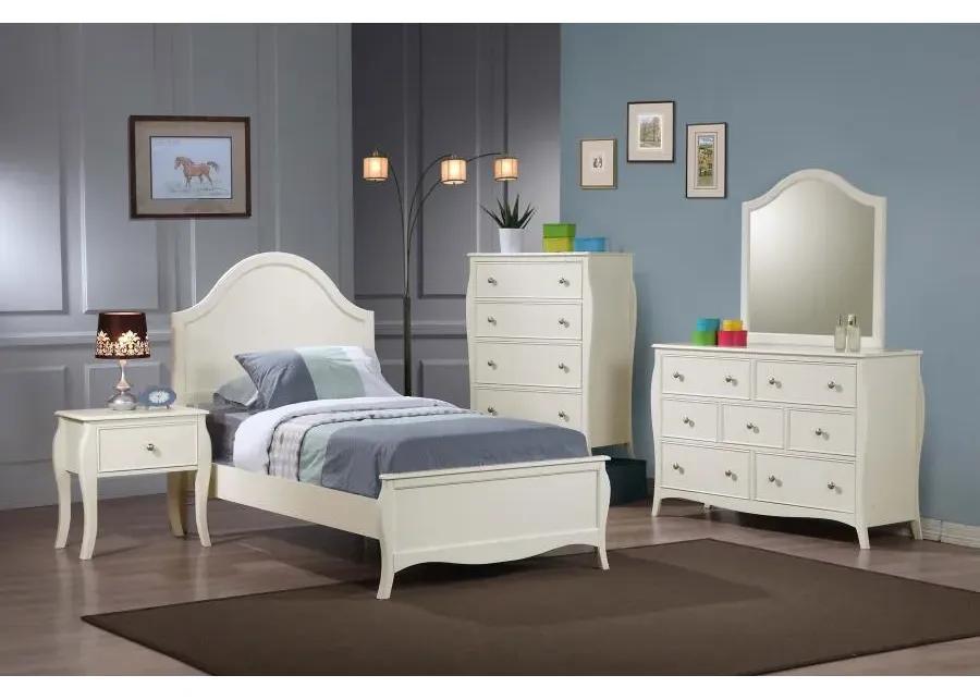 Dominique 4-drawer Chest Cream White