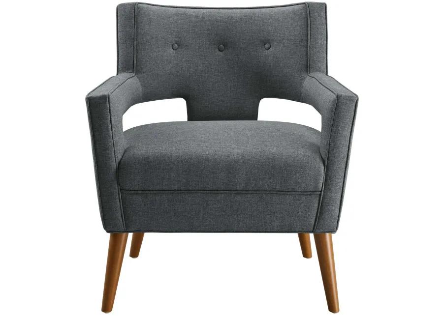 Sheer Upholstered Fabric Armchair