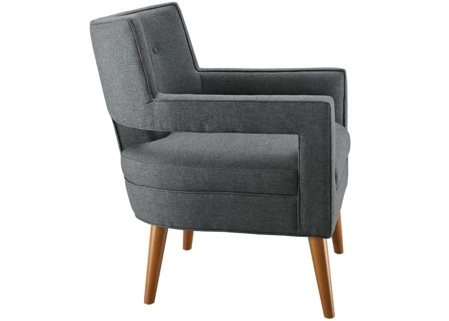 Sheer Upholstered Fabric Armchair