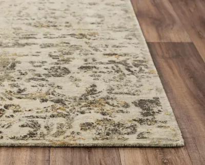 Premier Beige Abstract NZ Wool/Tencel Blend 2' x 3'  Rectangle Rug