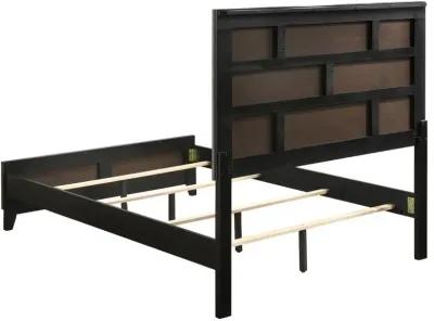 Watson California King Panel Bed Grey Oak and Black