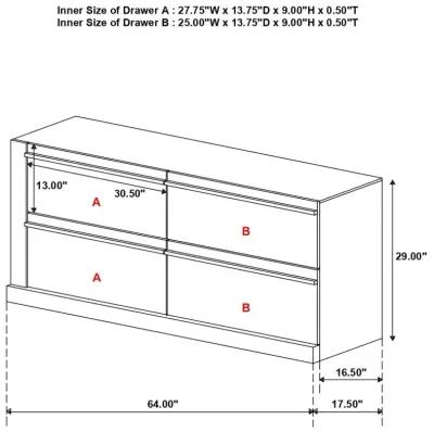 Azalia 4-Drawer Dresser