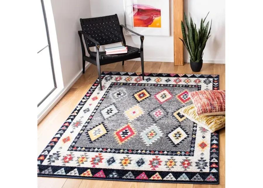 ADIRONDACK Contemporary Grey / Ivory 3' X 5' Powerloomed Rug