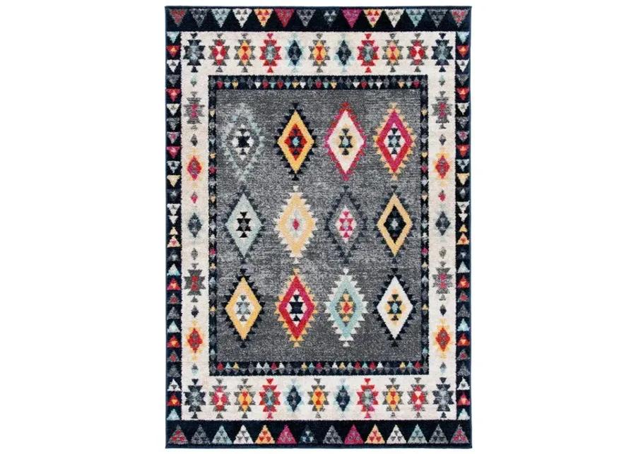 ADIRONDACK Contemporary Grey / Ivory 3' X 5' Powerloomed Rug