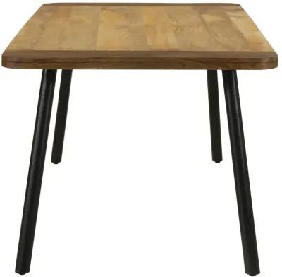 Maverick Rectangular Tapered Legs Dining Table Natural Mango and Black