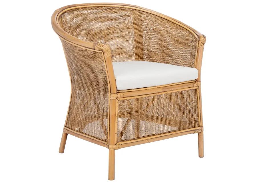 JESSICA RATTAN ACCENT CHAIR W/ CUSHION