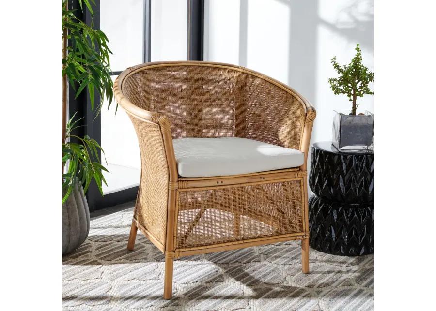 JESSICA RATTAN ACCENT CHAIR W/ CUSHION