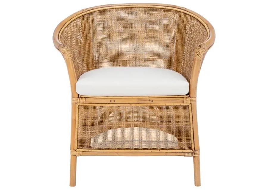 JESSICA RATTAN ACCENT CHAIR W/ CUSHION