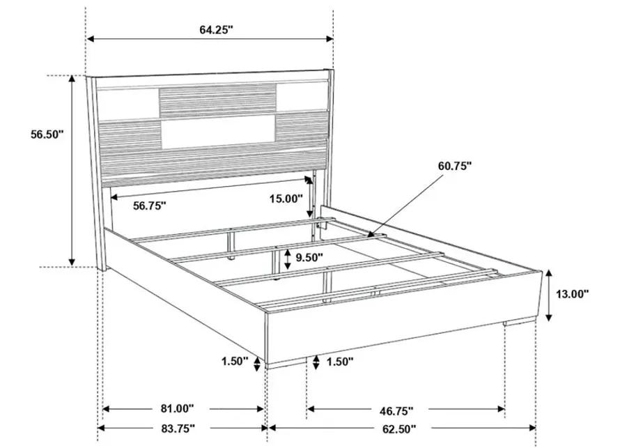 Blacktoft Queen Panel Bed Black