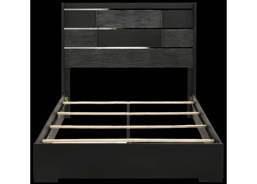 Blacktoft Queen Panel Bed Black