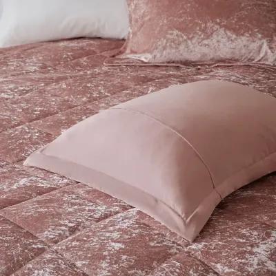 Intelligent Design Felicia Blush Velvet Comforter Set