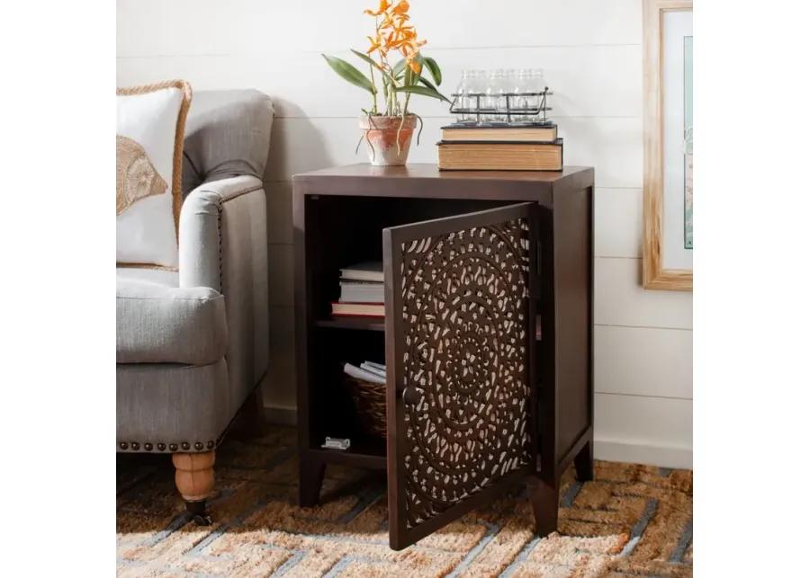 THEA 1 DOOR CARVED NIGHTSTAND