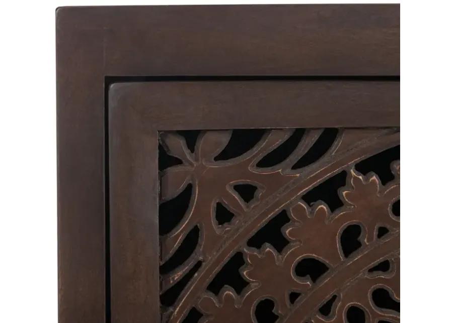 THEA 1 DOOR CARVED NIGHTSTAND