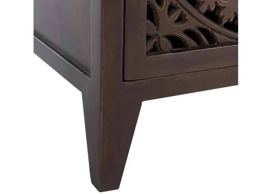 THEA 1 DOOR CARVED NIGHTSTAND