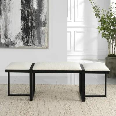 Triple Cloud Modern Upholstered Bench