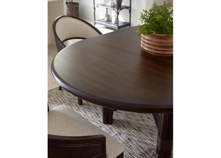 Retreat Pole Rattan Round Dining Table w/1-20in leaf