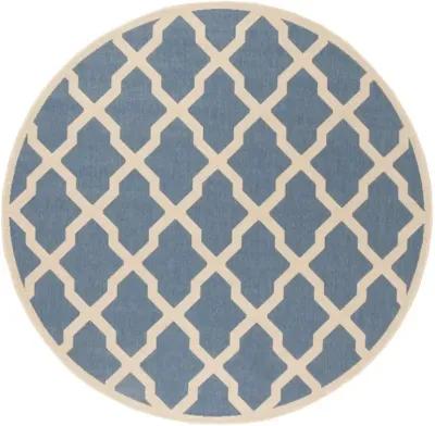 LINDEN 122 Collection LND122M-6R Blue / Creme 6'-7" X 6'-7" Round