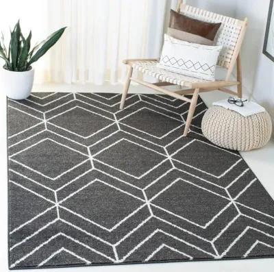 ADIRONDACK Contemporary Brown / Ivory 5'-1" X 7'-6" Powerloomed Rug