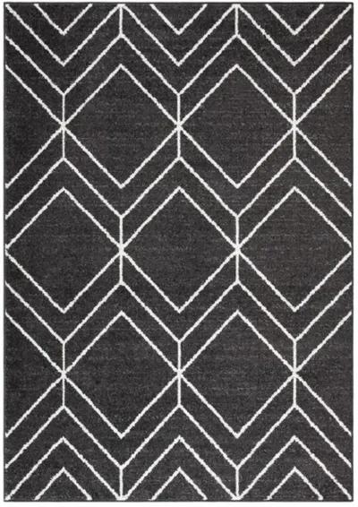 ADIRONDACK Contemporary Brown / Ivory 5'-1" X 7'-6" Powerloomed Rug