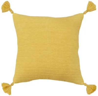 Solid Stripe Dark Yellow Pillow