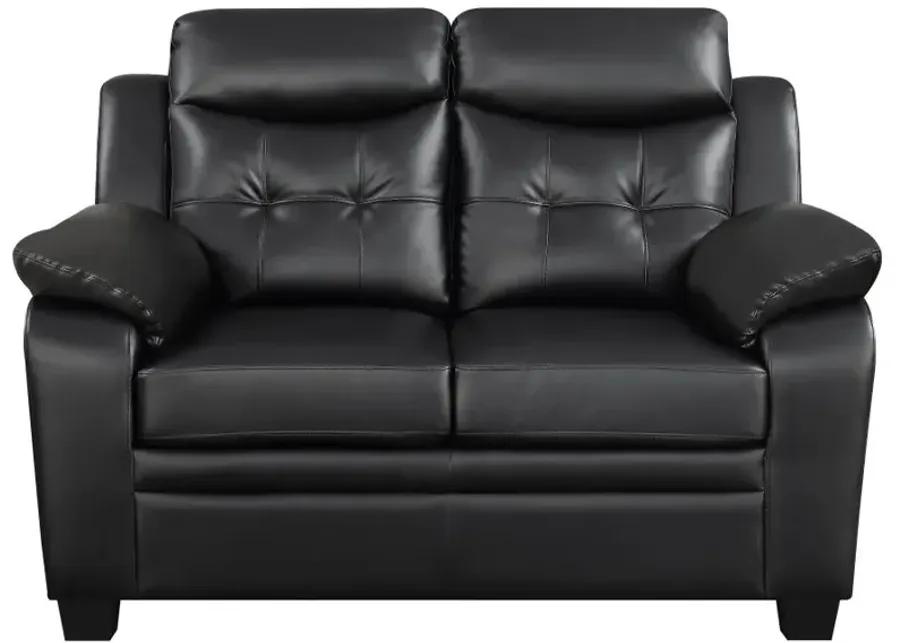 Finley Tufted Upholstered Loveseat Black