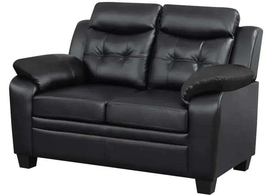 Finley Tufted Upholstered Loveseat Black