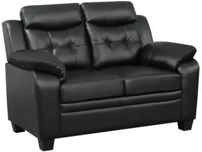 Finley Tufted Upholstered Loveseat Black