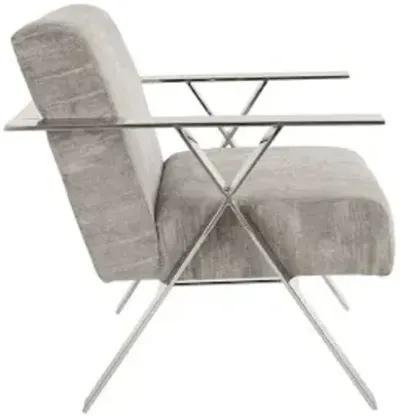 allure club chair, diva gray , stainless steel frame