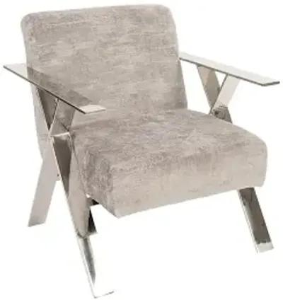 allure club chair, diva gray , stainless steel frame