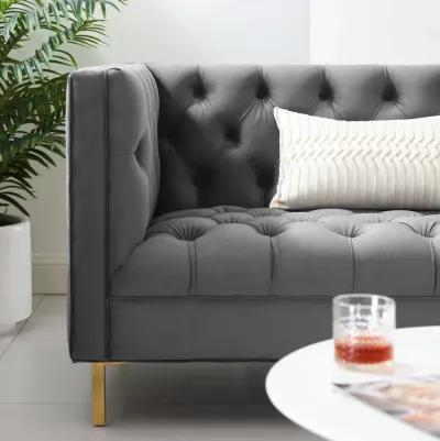 Delight Tufted Button Performance Velvet Sofa