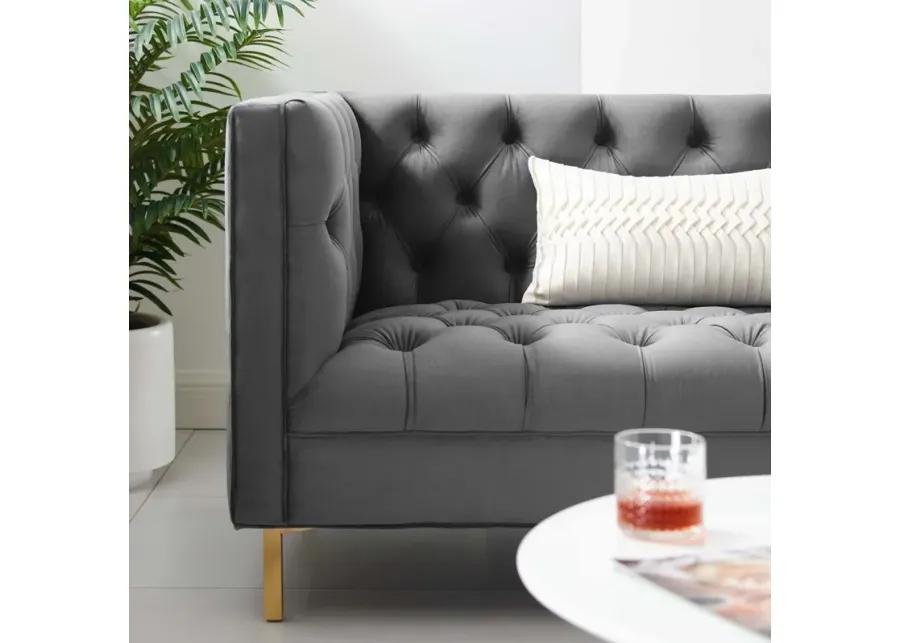 Delight Tufted Button Performance Velvet Sofa