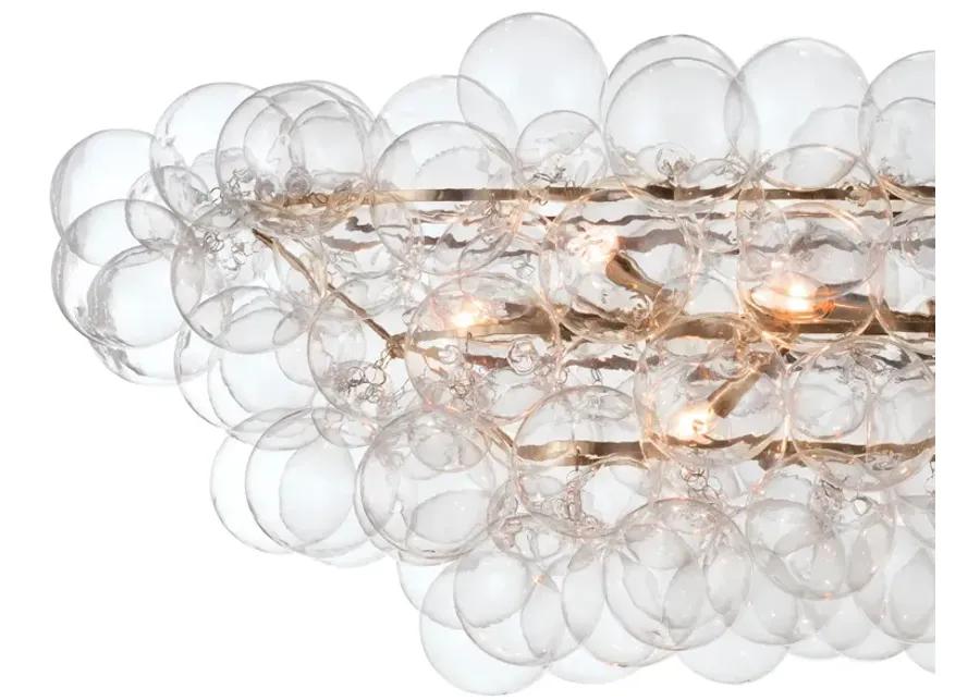 Bubbles Chandelier Linear (Clear) Natural Brass