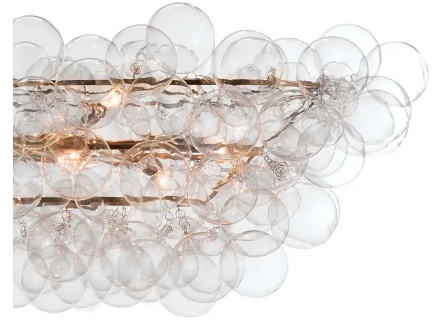 Bubbles Chandelier Linear (Clear) Natural Brass